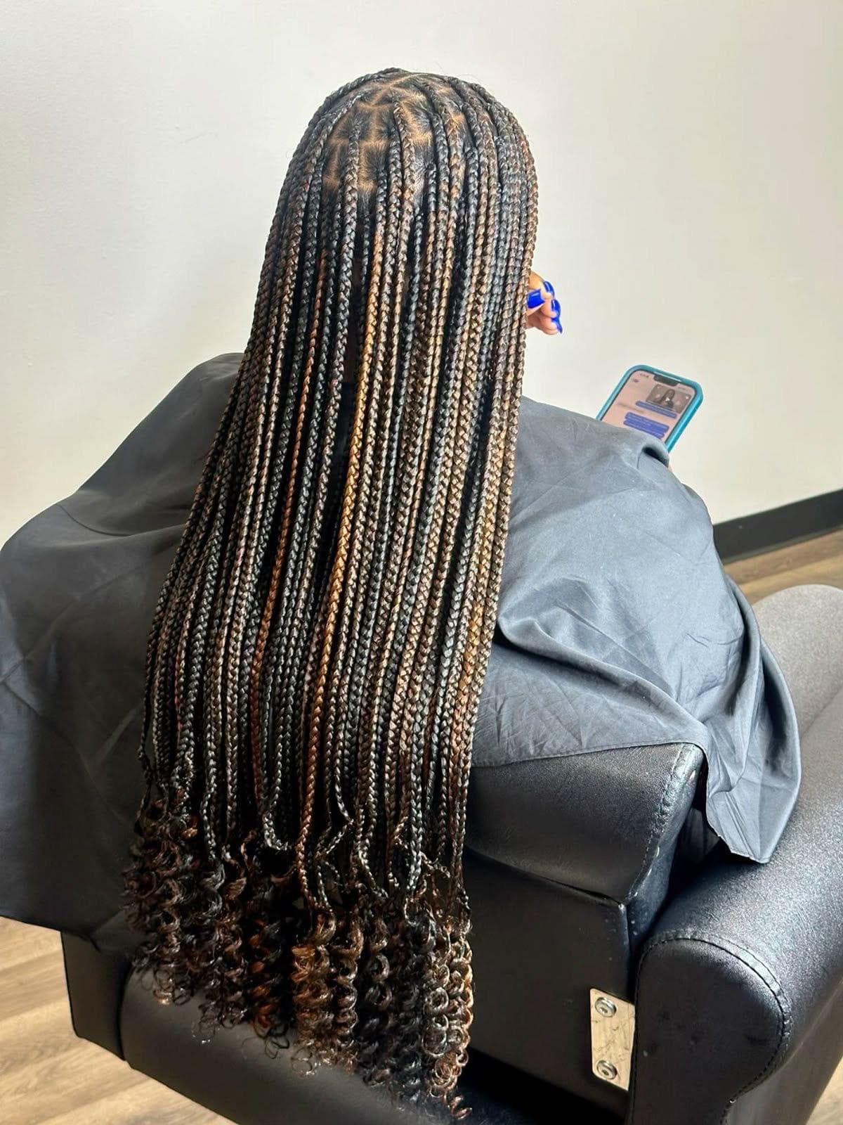 Knotless Braid réalisée par Hair by Gloria